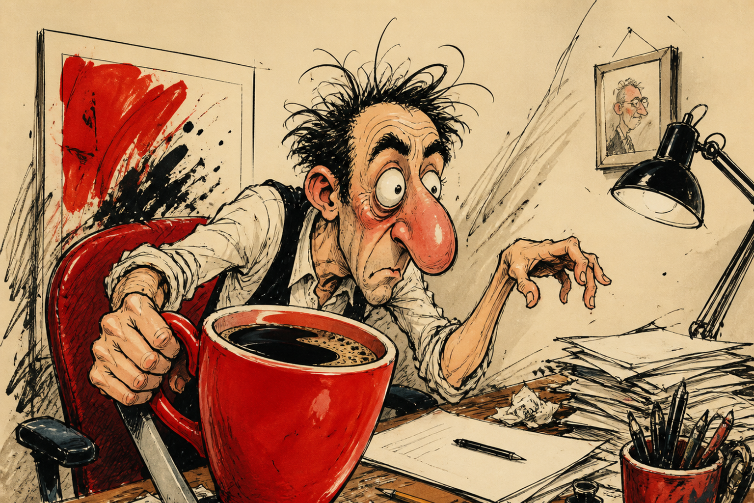 Иллюстрация к статье «Кофеин и СДВГ: почему чашка становится кнопкой «включись»»